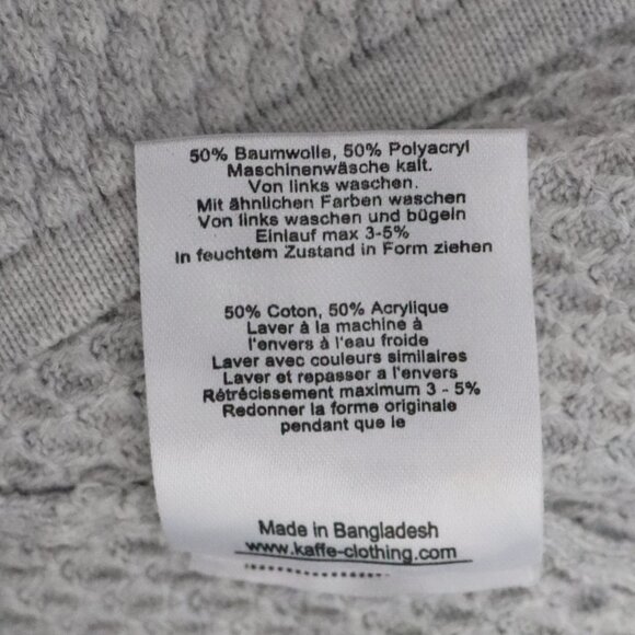 Kaffe Women Grey Sz S Edel Knit Lightweight Crewneck 3/4 Sleeve Pullover Sweater - Picture 10 of 10